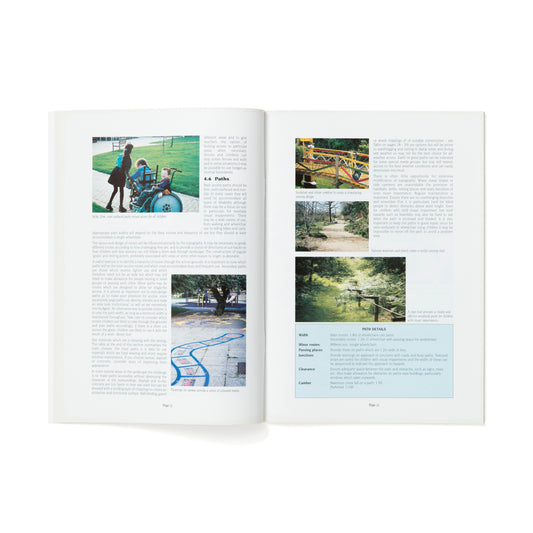 Inside of Grounds for sharing text book by Sensory Trust on a white background